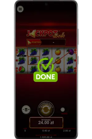 Udana rozgrywka z kombinacjami wygrywającymi Jackpot Bells jackpot 