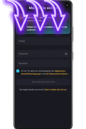 Registrierungsformular für Jackpot Bells Online ausfüllen