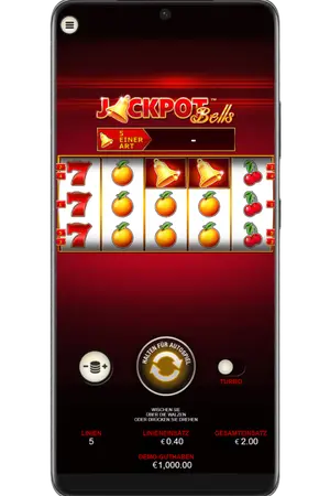 Jackpot Bells mobiles Gameplay-Bildschirm